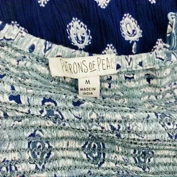 Patrons of Peace Blue Paisley Maxi Dress Size‎ M - Picture 6 of 7